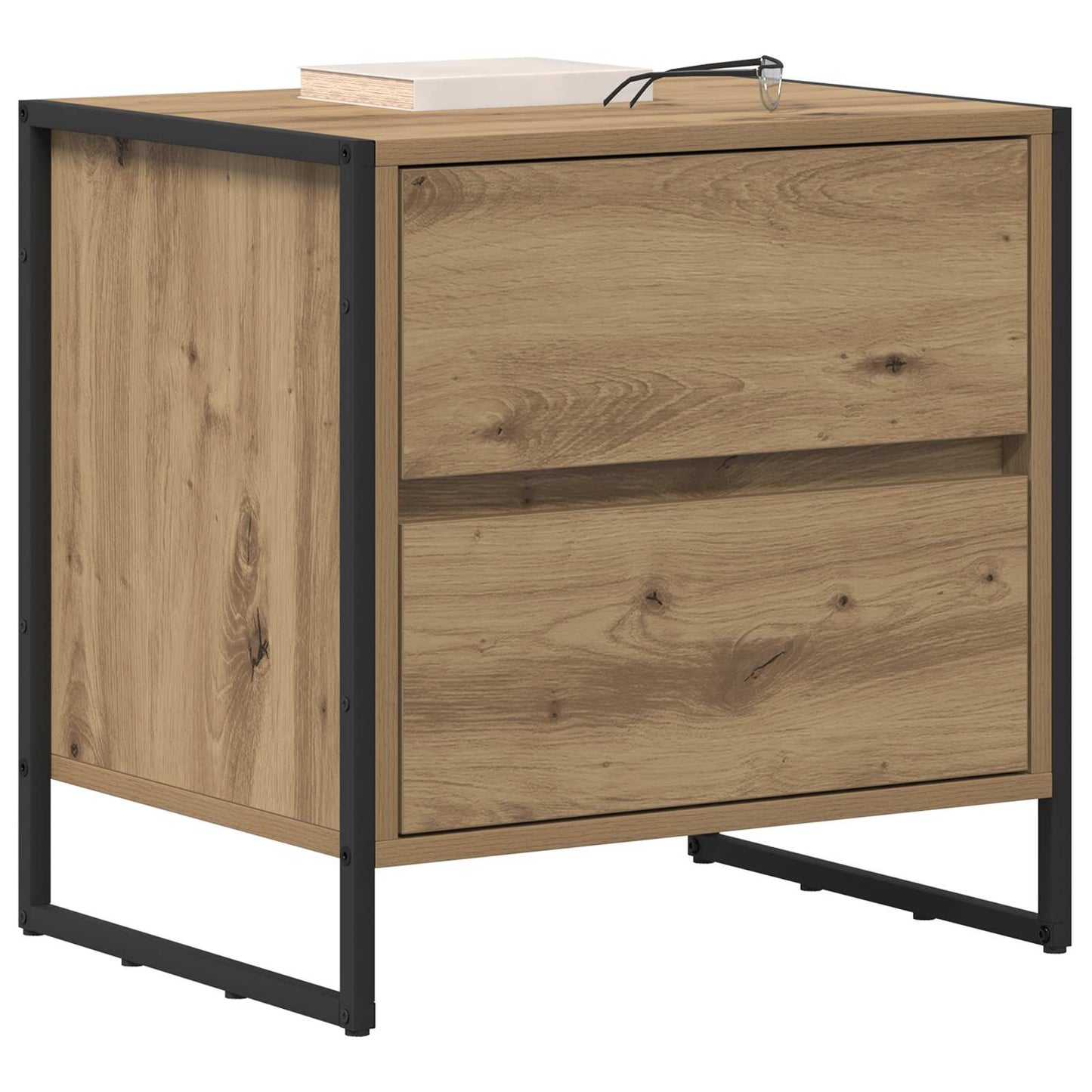 Comodino Rovere Artigianale 50 x 39,5 x 50 cm Legno multistrato