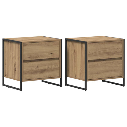 Comodino 2 pcs Rovere Artigianale 50 x 39,5 x 50 cm