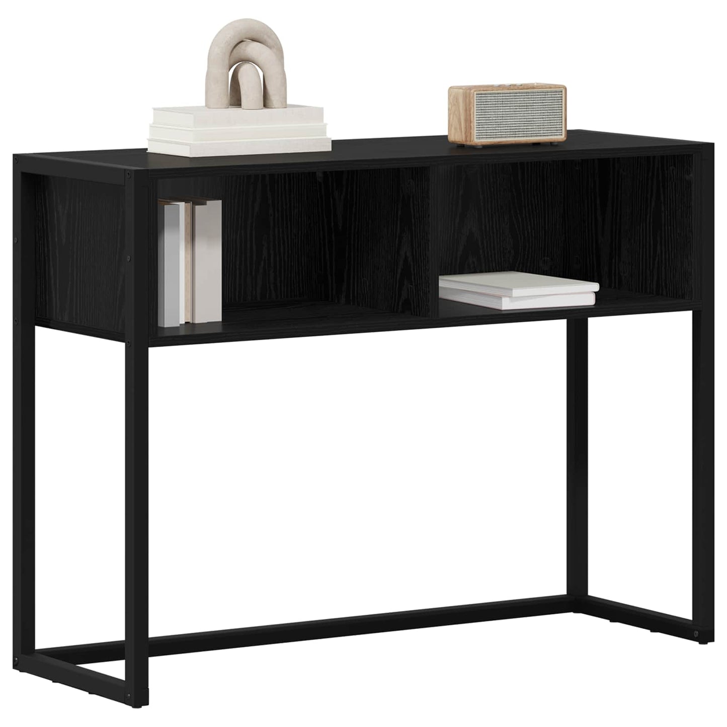 Tavolino Rovere Nero 100 x 36 x 75 cm Legno multistrato