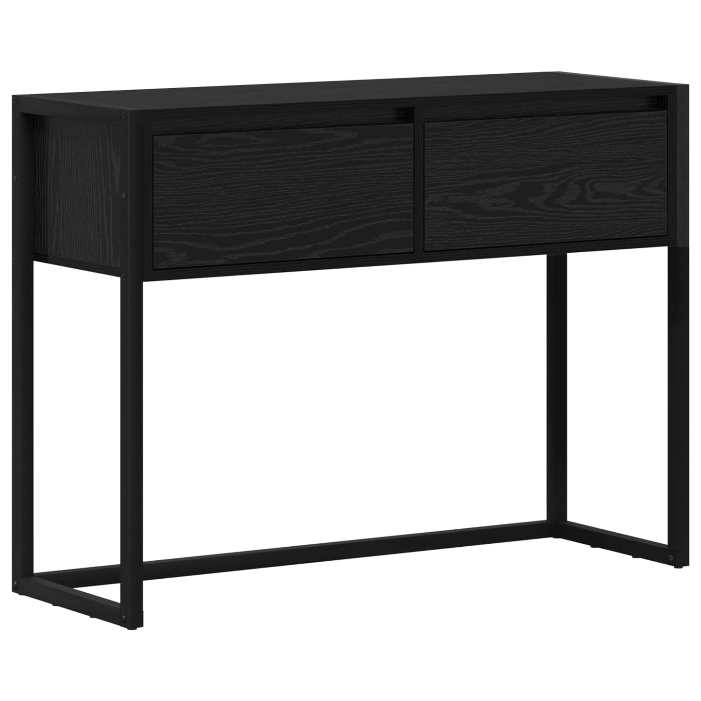 Tavolino Rovere Nero 100 x 36 x 75 cm Legno multistrato
