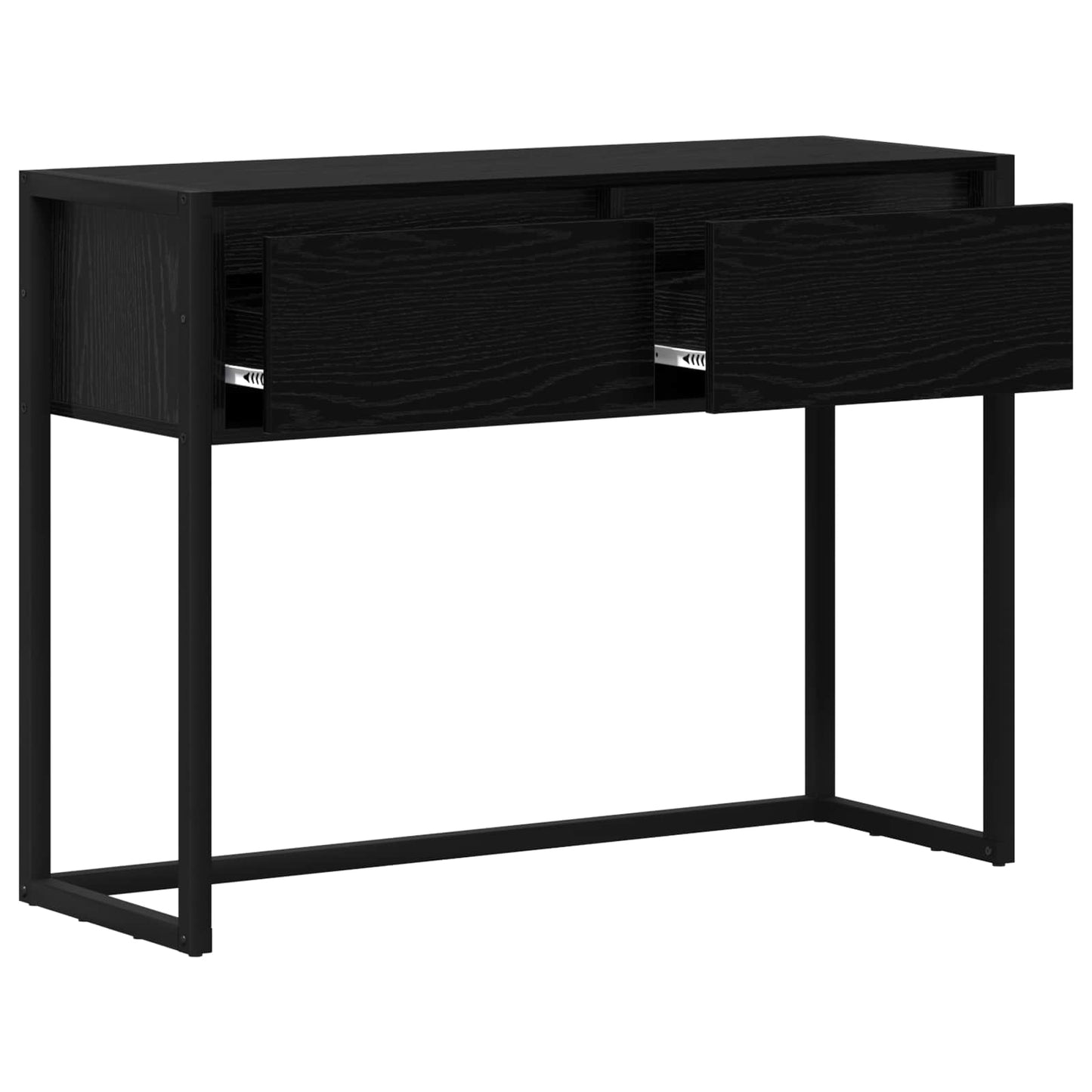 Tavolino Rovere Nero 100 x 36 x 75 cm Legno multistrato