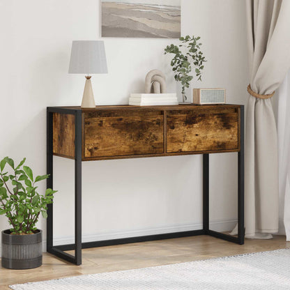 Tavolino Quercia Fumosa 100 x 36 x 75 cm Legno multistrato
