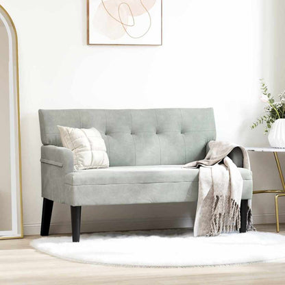 Panca Chesterfield Grigio chiaro 112 x 65,5 x 75 cm Velluto