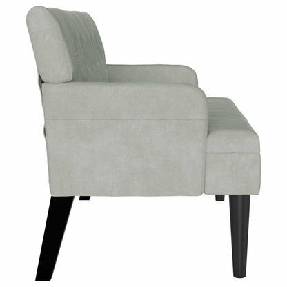 Panca Chesterfield Grigio chiaro 112 x 65,5 x 75 cm Velluto