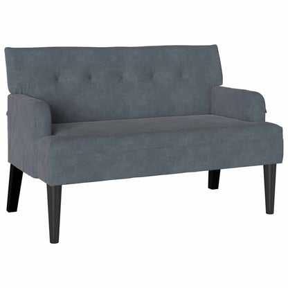 Panca Chesterfield Grigio scuro 112 x 65,5 x 75 cm Velluto
