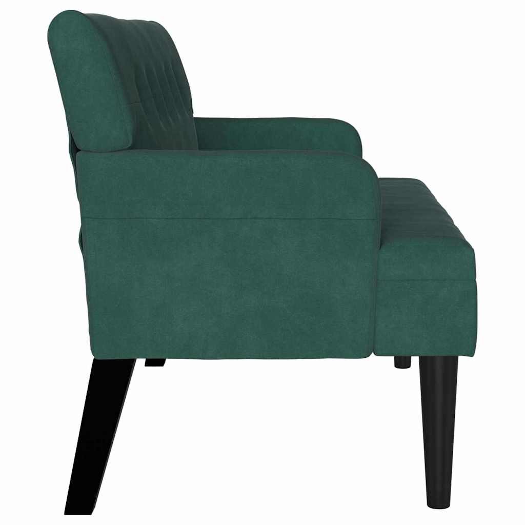 Panca Chesterfield Verde Scuro 112 x 65,5 x 75 cm Velluto