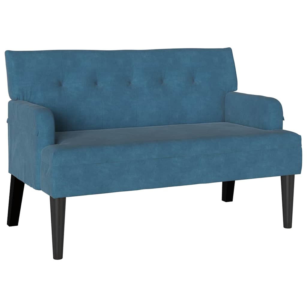 Panca Chesterfield Blu 112 x 65,5 x 75 cm Velluto