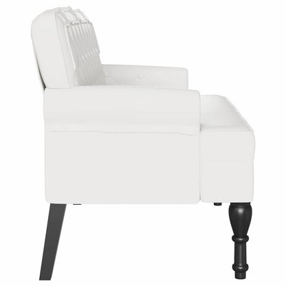 Panca Chesterfield Bianco 119,5 x 64,5 x 75 cm Pelle Sintetica