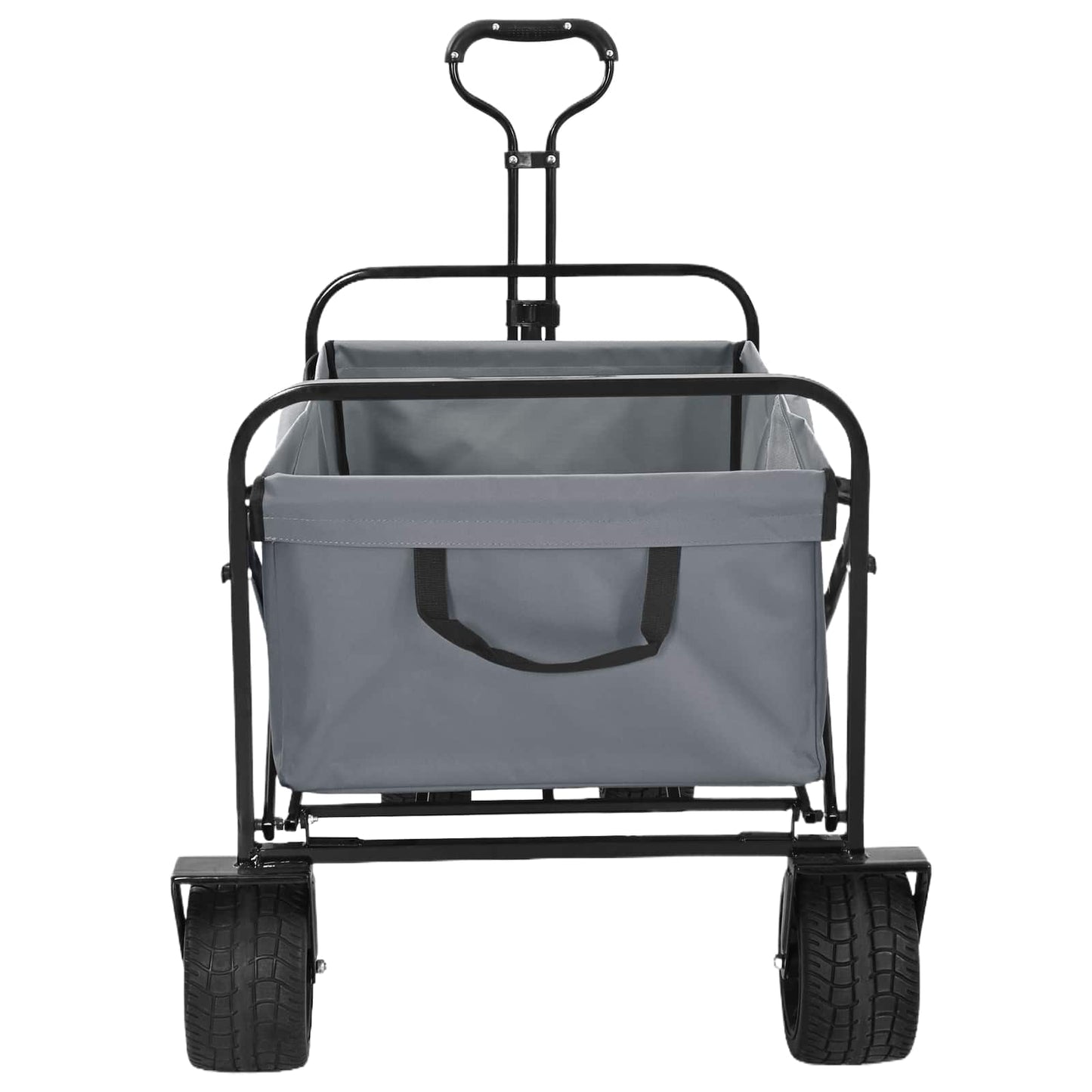 Carrello a Mano Pieghevole Grigio 89 x 63 x 96 cm