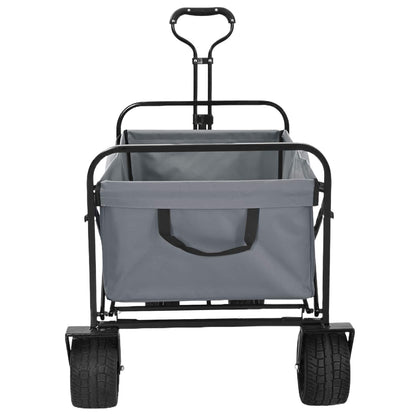 Carrello a Mano Pieghevole Grigio 89 x 63 x 96 cm