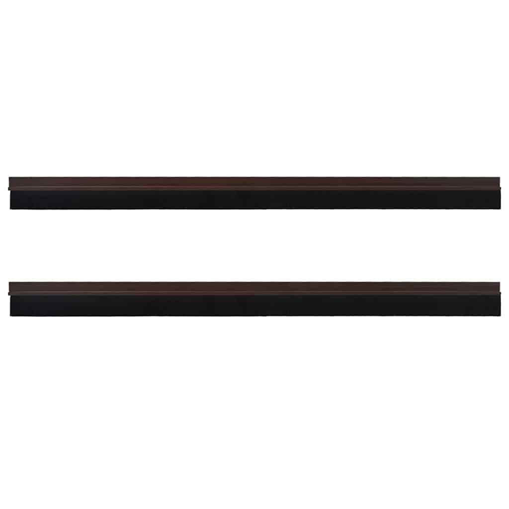 Spazzole per porte autoadesive 2 pcs Marrone 100 cm