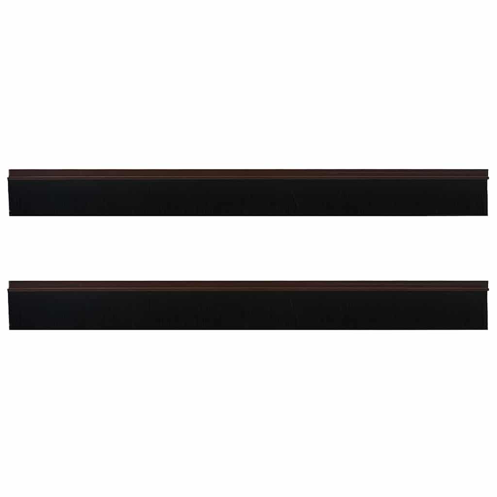 Spazzole per porte autoadesive 2 pcs Marrone 100 cm
