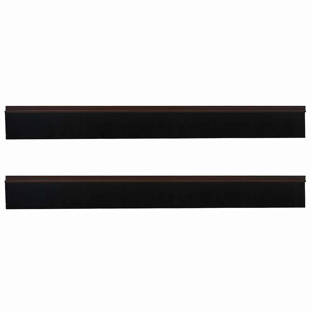 Spazzole per porte autoadesive 2 pcs Marrone 100 cm
