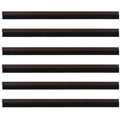 Spazzole per porte autoadesive 6 pcs Marrone 100 cm