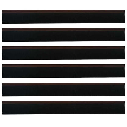 Spazzole per porte autoadesive 6 pcs Marrone 100 cm