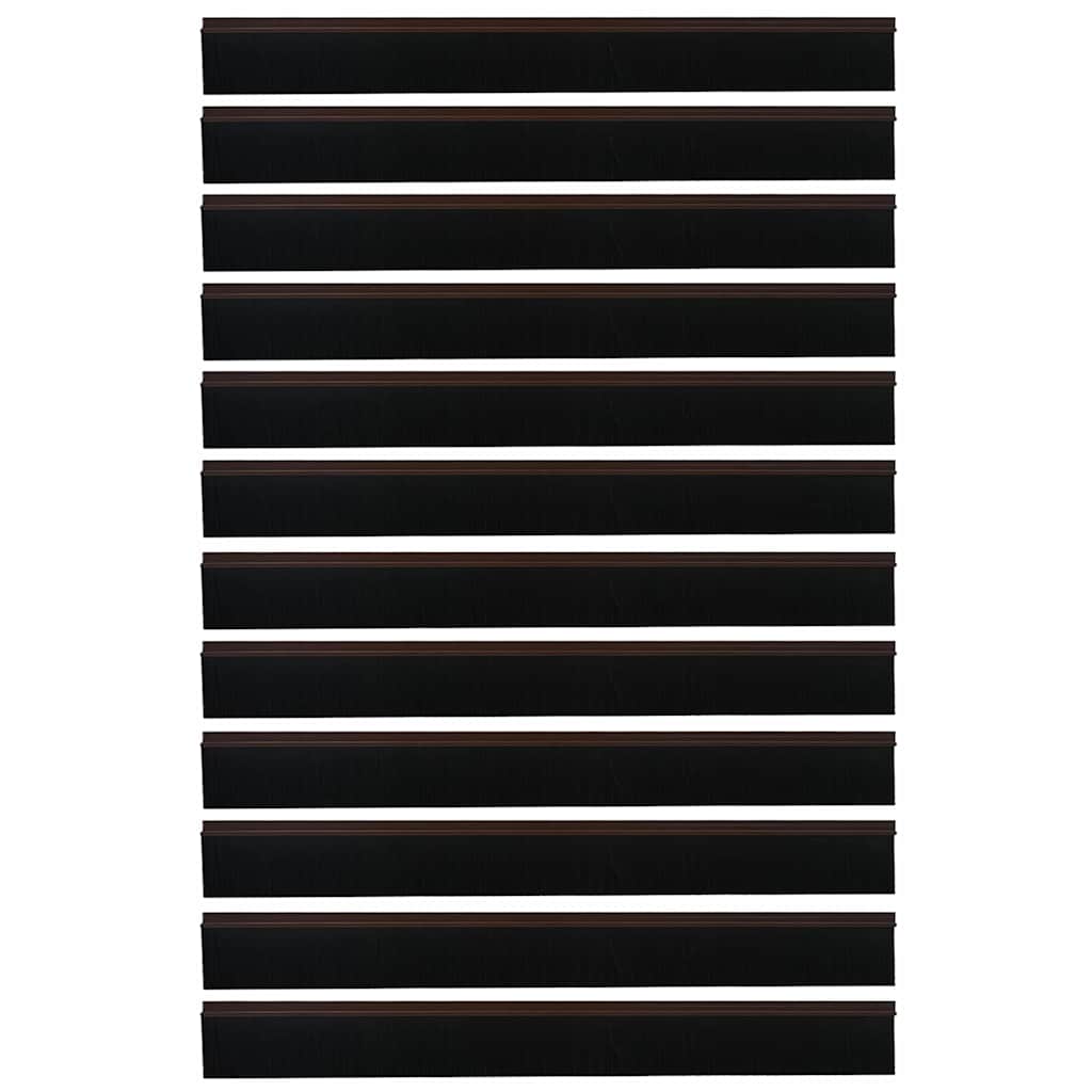 Spazzole per porte autoadesive 12 pcs Marrone 100 cm