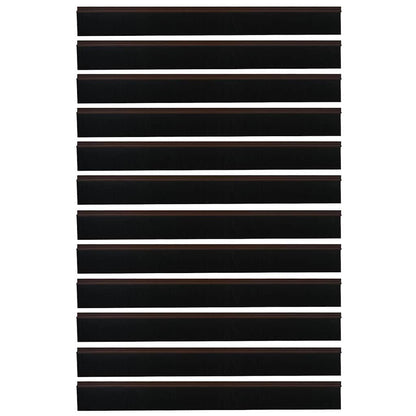 Spazzole per porte autoadesive 12 pcs Marrone 100 cm