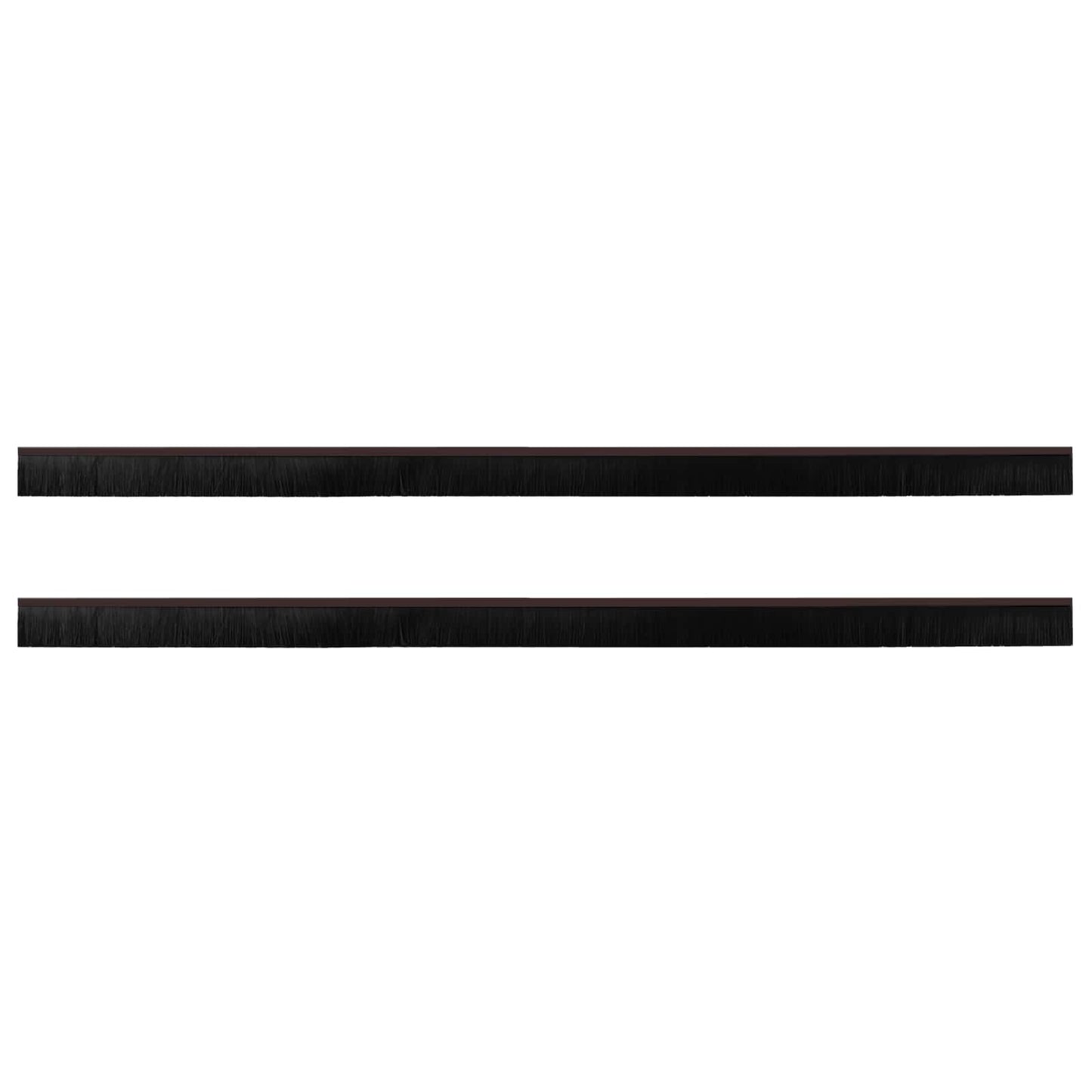 Spazzole per porte autoadesive 2 pcs Marrone 100 cm