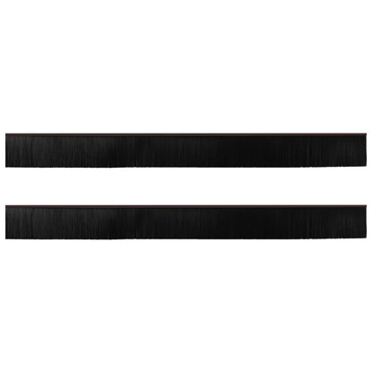 Spazzole per porte autoadesive 2 pcs Marrone 100 cm