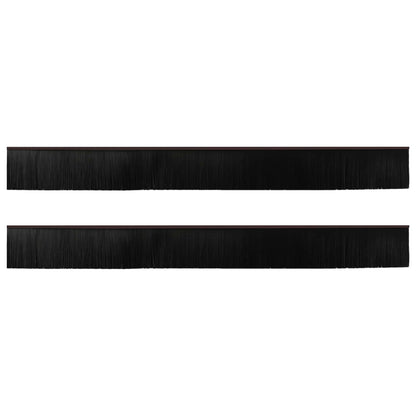 Spazzole per porte autoadesive 2 pcs Marrone 100 cm