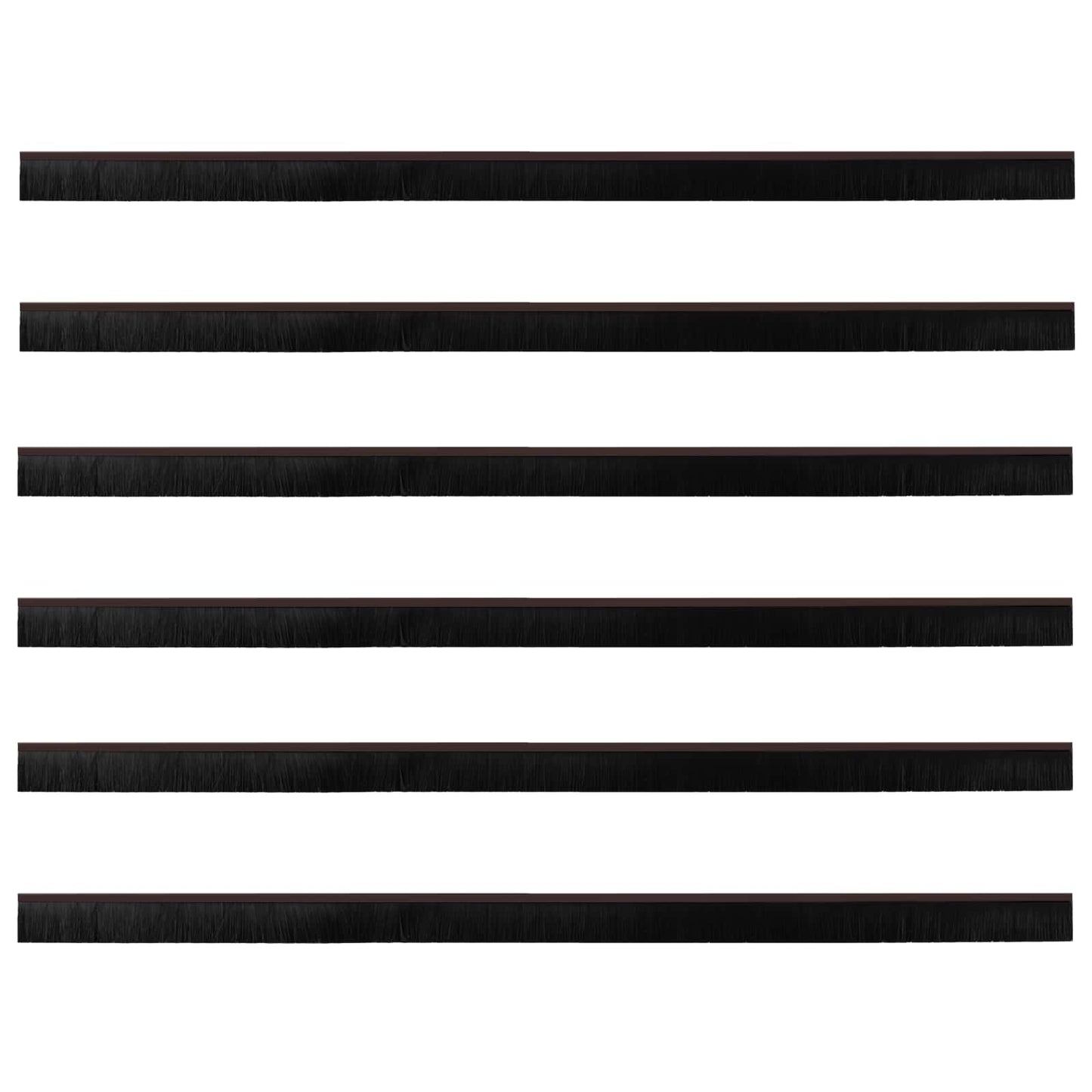 Spazzole per porte autoadesive 6 pcs Marrone 100 cm