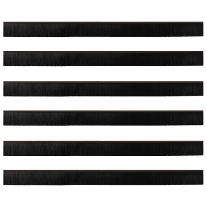 Spazzole per porte autoadesive 6 pcs Marrone 100 cm