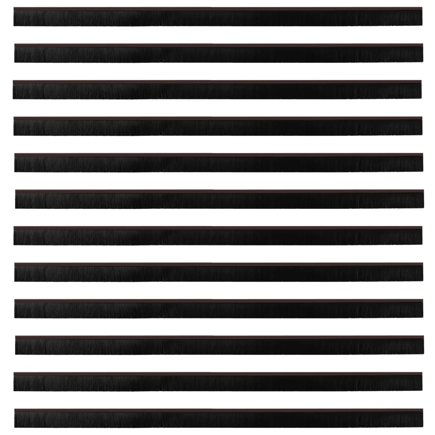 Spazzole per porte autoadesive 12 pcs Marrone 100 cm