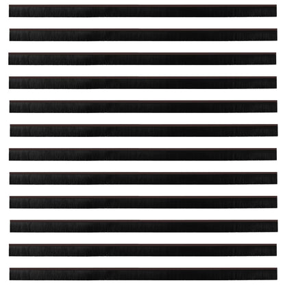 Spazzole per porte autoadesive 12 pcs Marrone 100 cm