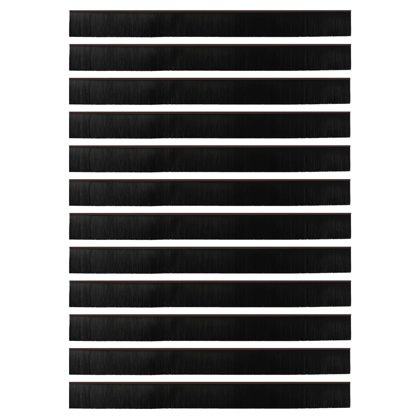 Spazzole per porte autoadesive 12 pcs Marrone 100 cm