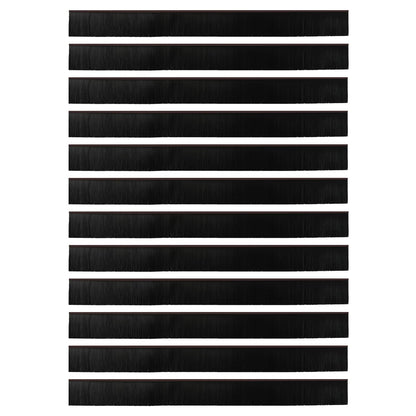 Spazzole per porte autoadesive 12 pcs Marrone 100 cm
