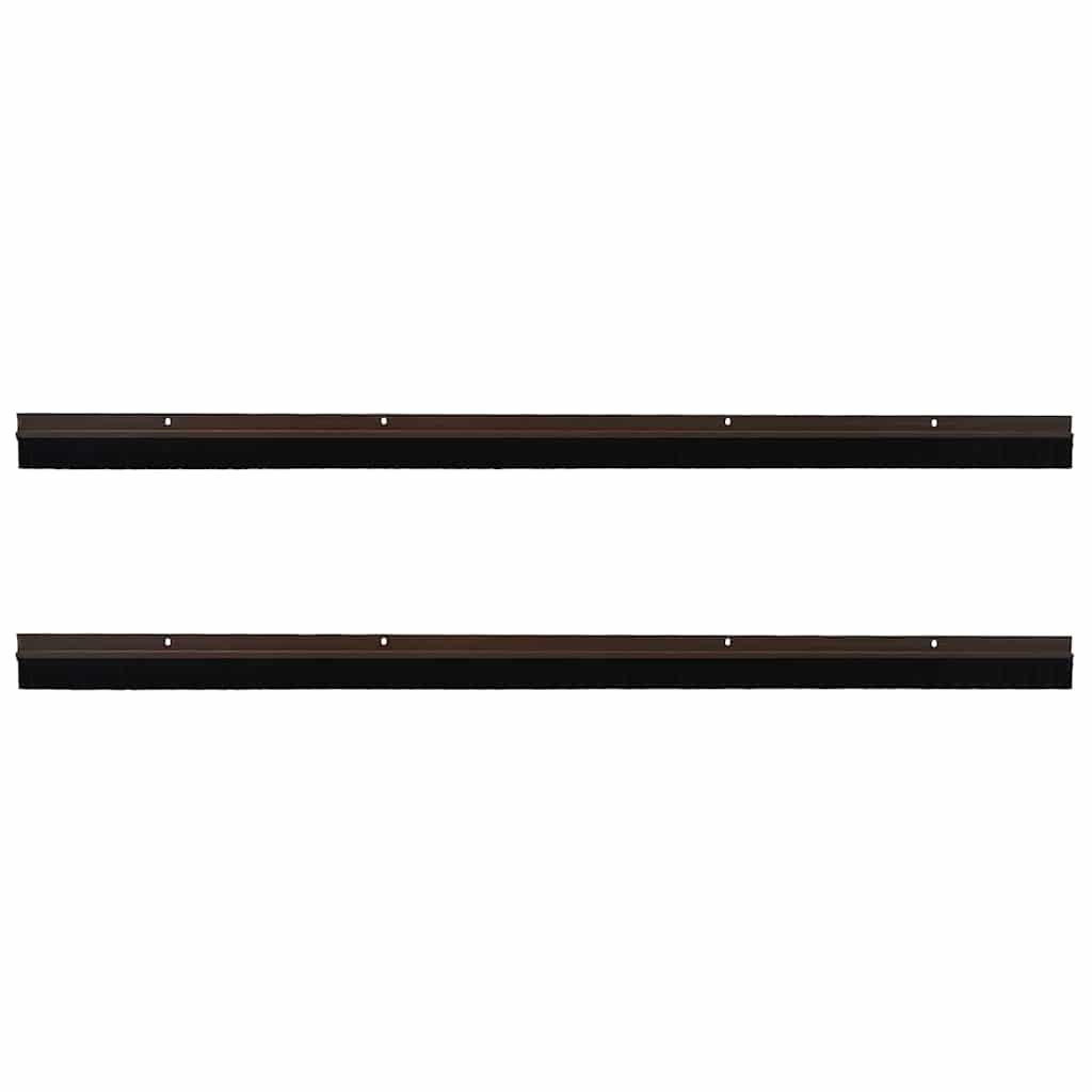 Spazzole per porte a vite 2 pcs Marrone 100 cm