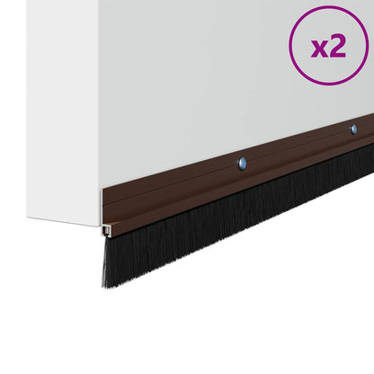 Spazzole per porte a vite 2 pcs Marrone 100 cm