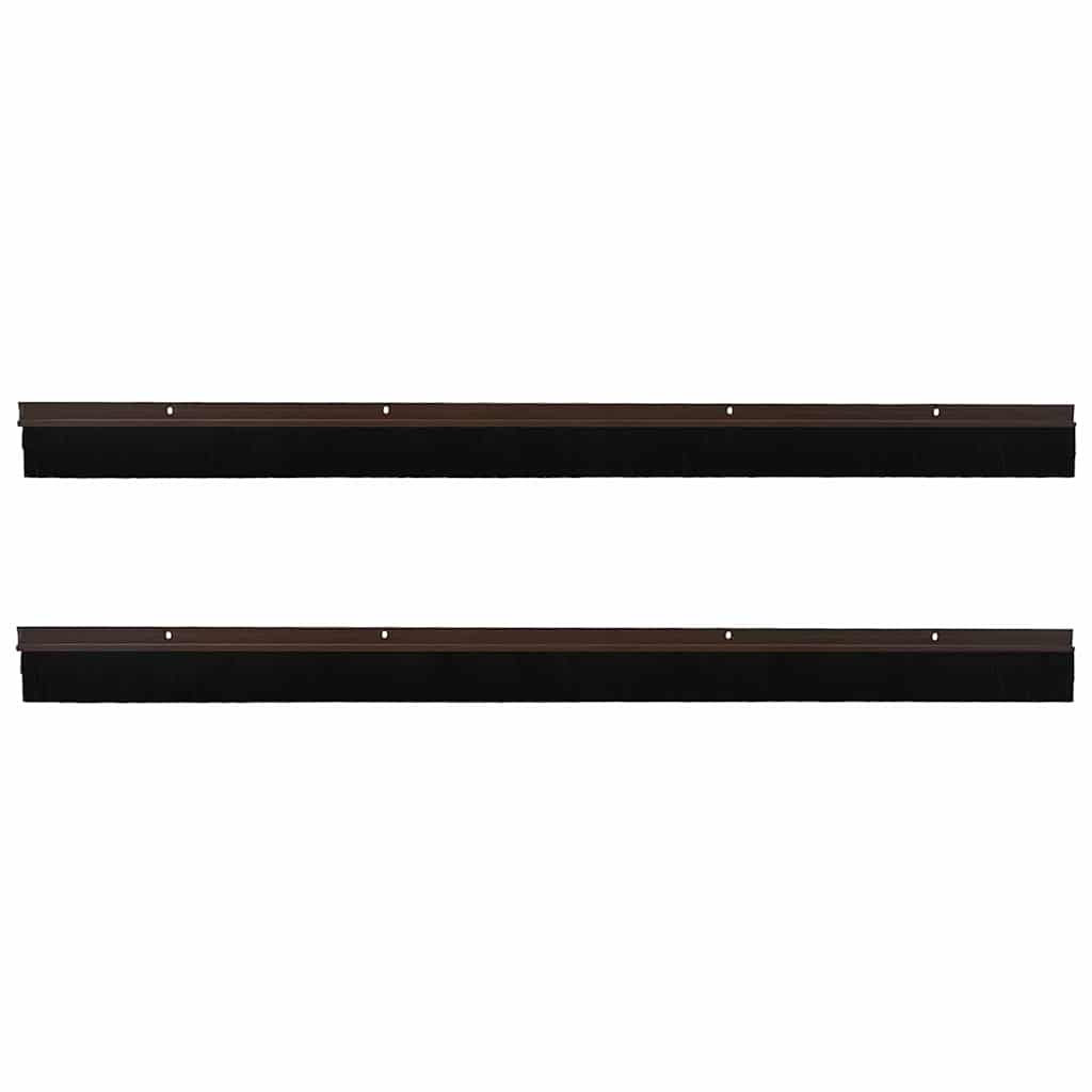 Spazzole per porte a vite 2 pcs Marrone 100 cm