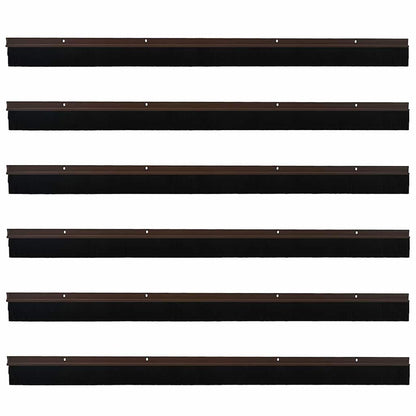 Spazzole per porte a vite 6 pcs Marrone 100 cm
