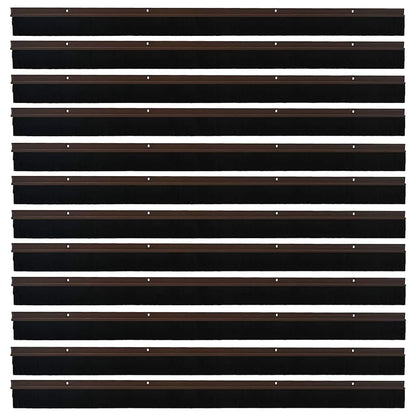 Spazzole per porte a vite 12 pcs Marrone 100 cm