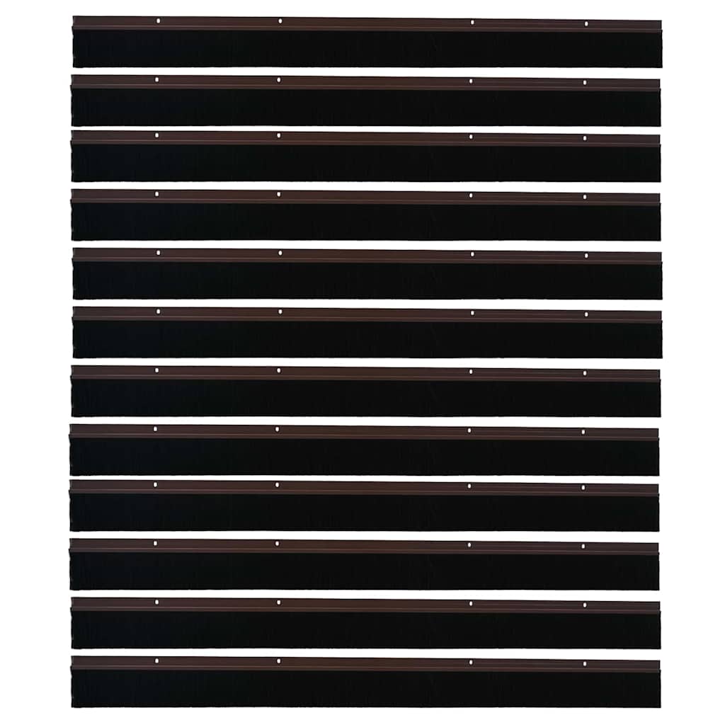 Spazzole per porte a vite 12 pcs Marrone 100 cm