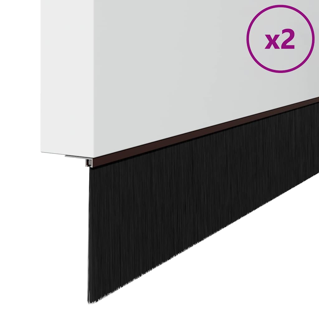Spazzole per porte a vite 2 pcs Marrone 100 cm