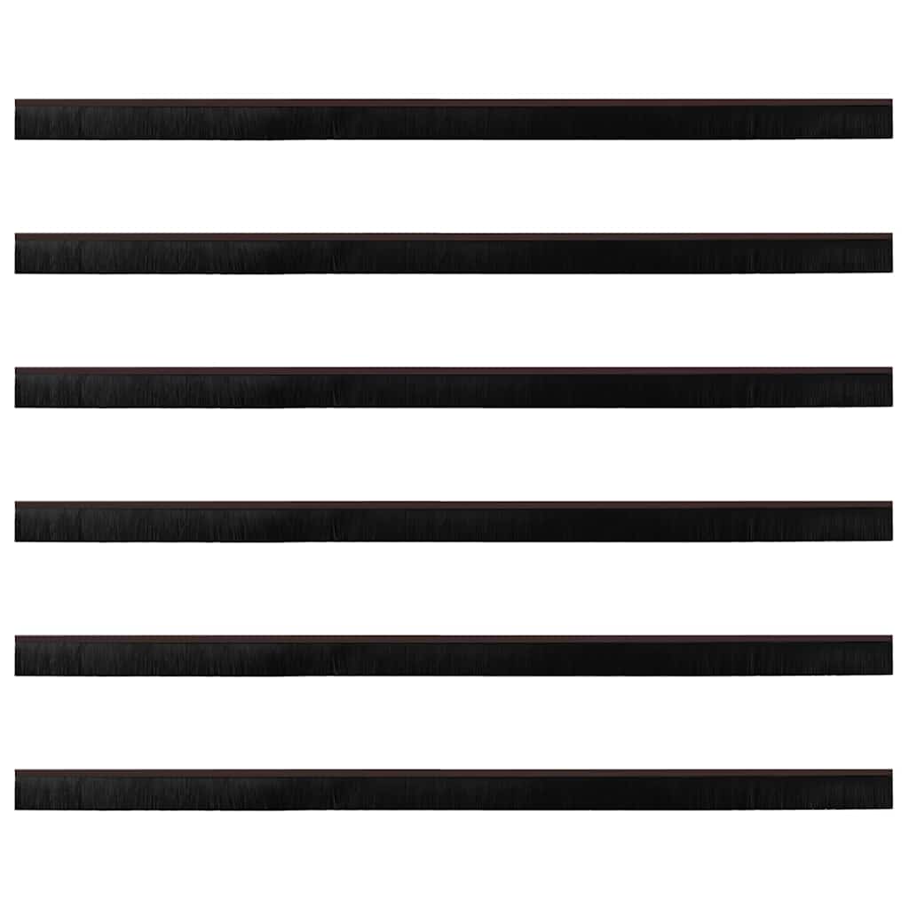 Spazzole per porte a vite 6 pcs Marrone 100 cm