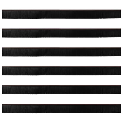 Spazzole per porte a vite 6 pcs Marrone 100 cm