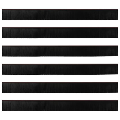 Spazzole per porte a vite 6 pcs Marrone 100 cm