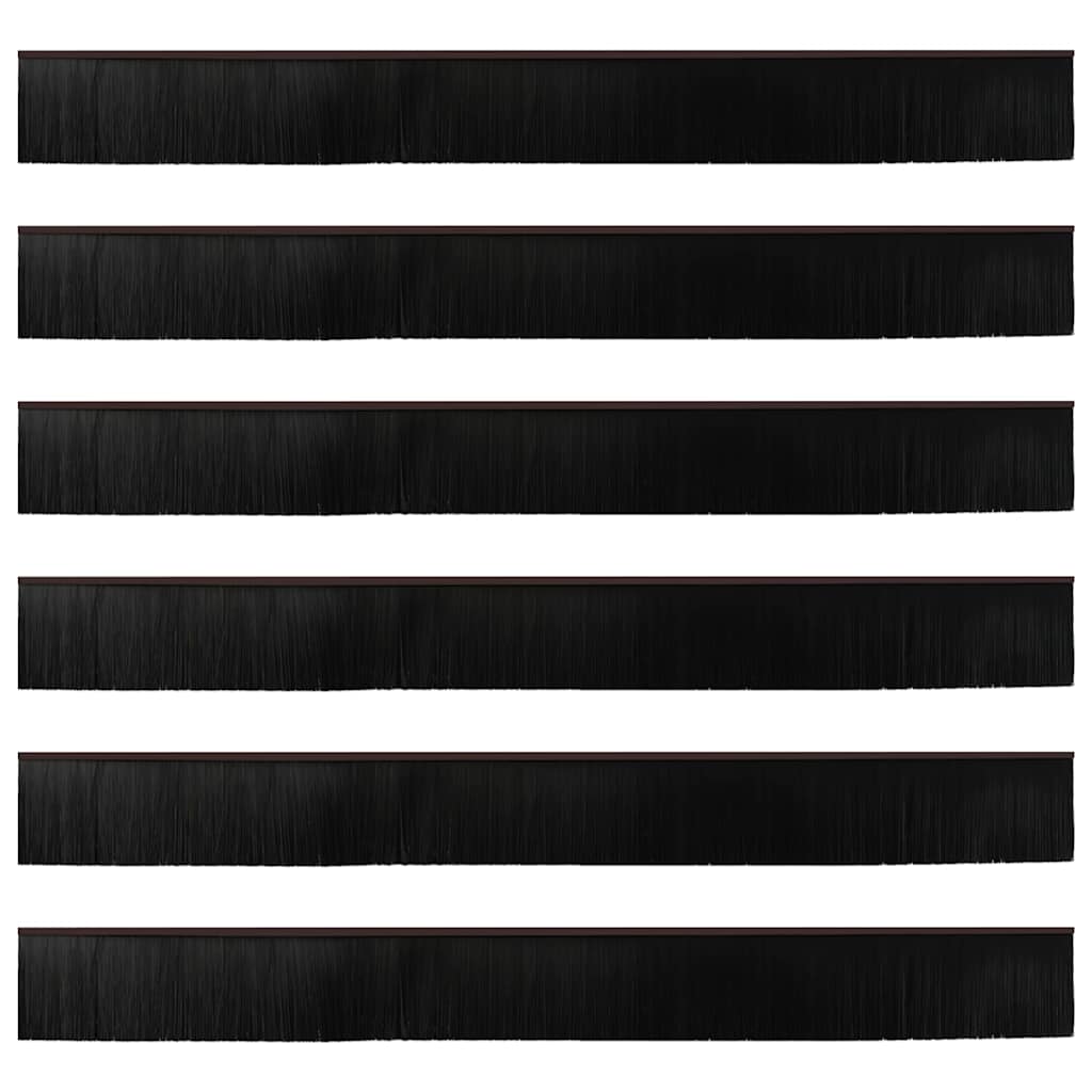 Spazzole per porte a vite 6 pcs Marrone 100 cm