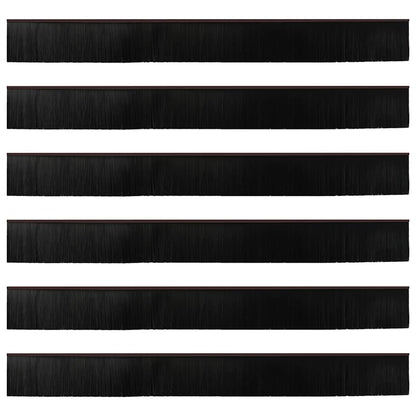 Spazzole per porte a vite 6 pcs Marrone 100 cm