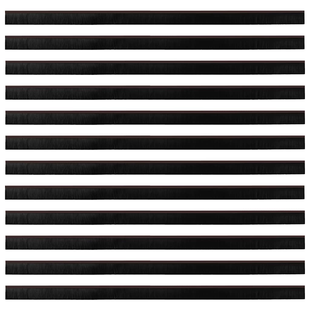 Spazzole per porte a vite 12 pcs Marrone 100 cm