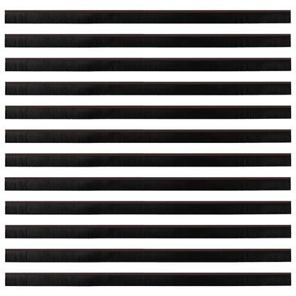 Spazzole per porte a vite 12 pcs Marrone 100 cm