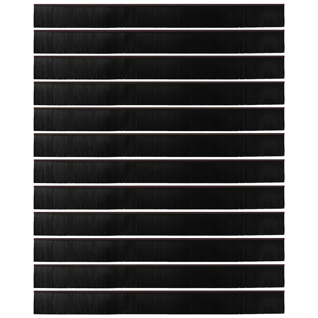 Spazzole per porte a vite 12 pcs Marrone 100 cm