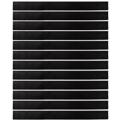 Spazzole per porte a vite 12 pcs Marrone 100 cm