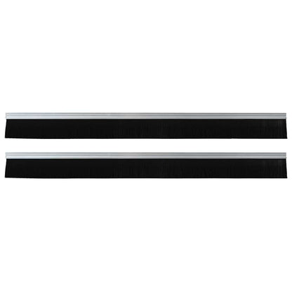 Spazzole per porte autoadesive 2 pcs Argento 100 cm