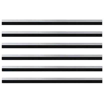 Spazzole per porte autoadesive 6 pcs Argento 100 cm