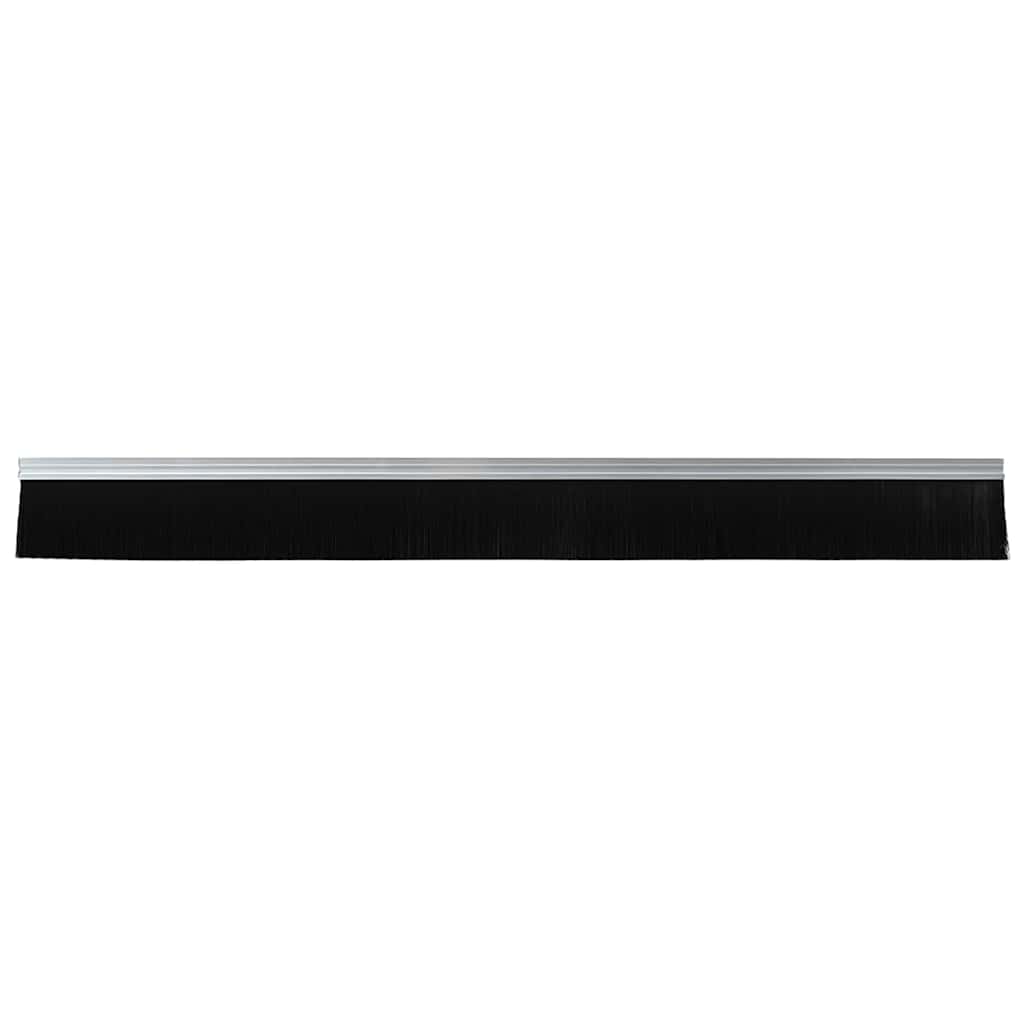 Spazzole per porte autoadesive 6 pcs Argento 100 cm