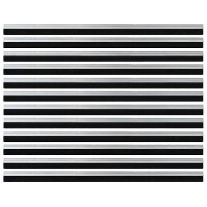 Spazzole per porte autoadesive 12 pcs Argento 100 cm